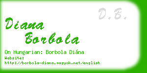 diana borbola business card